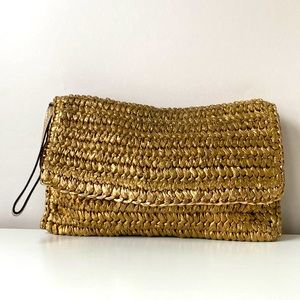 Gold H&M Rattan Clutch